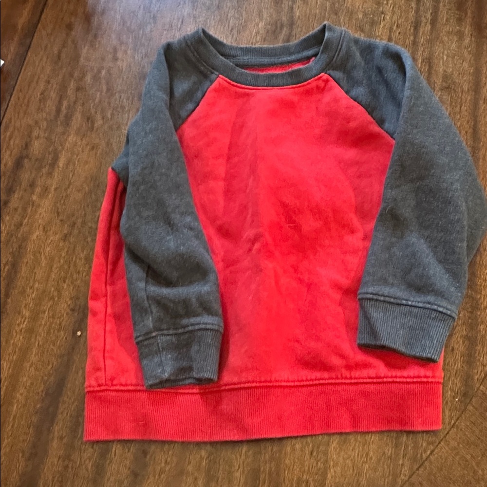 Cat & Jack Red and Gray Raglan Sweatshirt